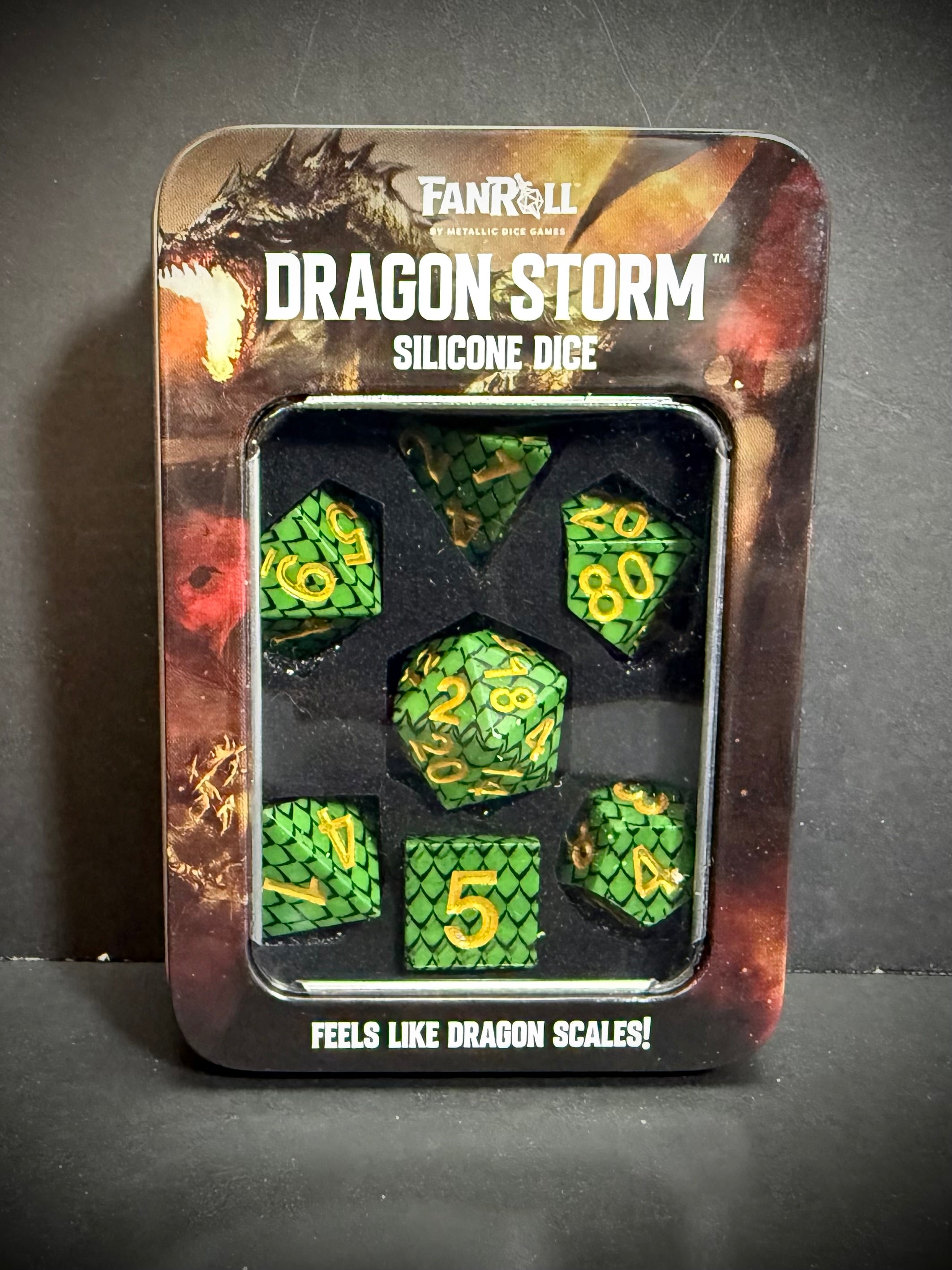 Fanroll Dragonstorm Green Silicone Dice Set