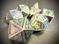 Colour Creative Solid Metal lined Dice Set 7PCS