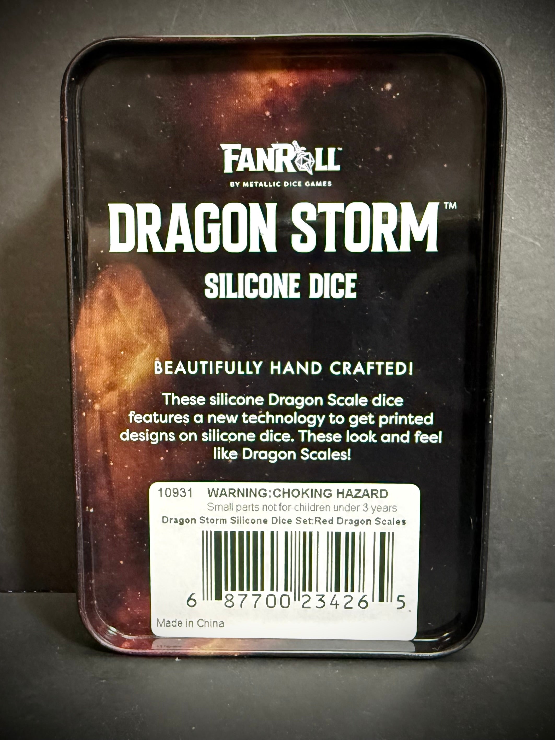 Fanroll Dragonstorm Red Silicone Dice Set