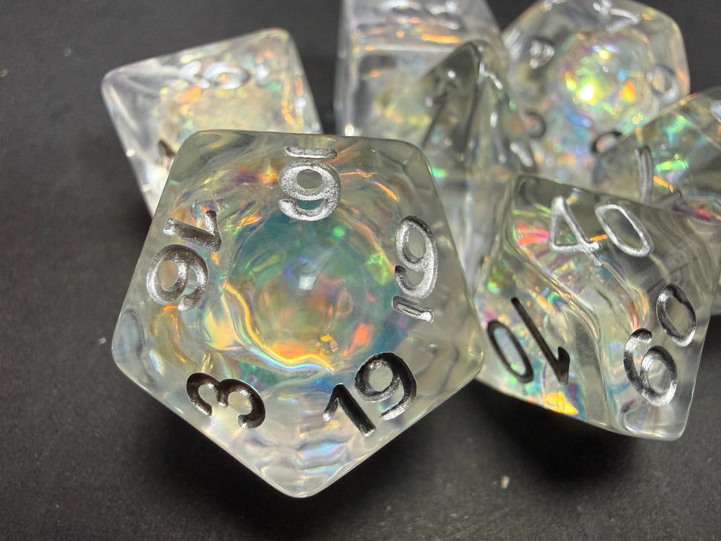 Fanroll 16mm Resin Poly Rainbow Frost Dice Set