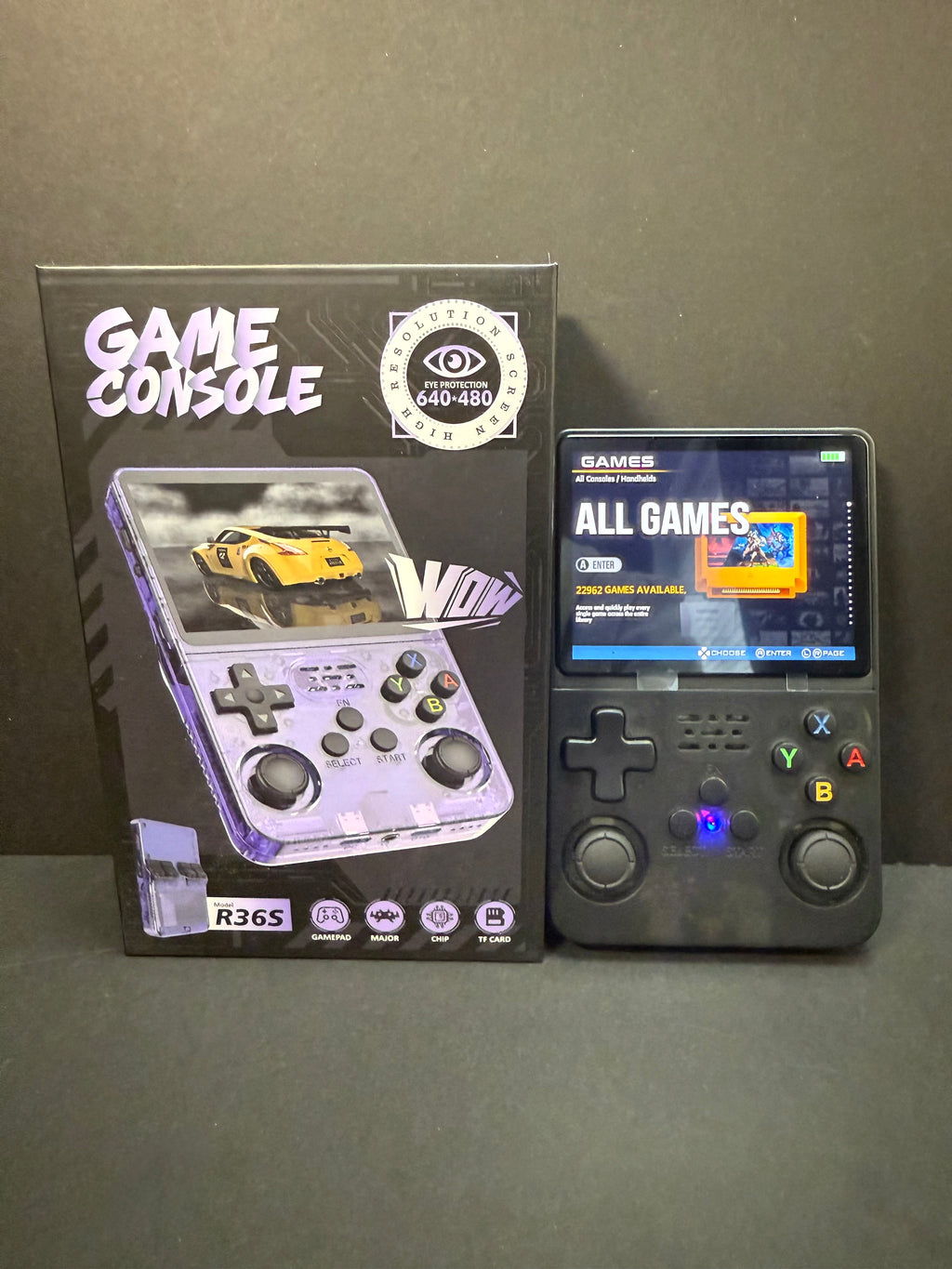 R36S Handheld Gaming Console 20,000+ Games 64GB Micro SD Card