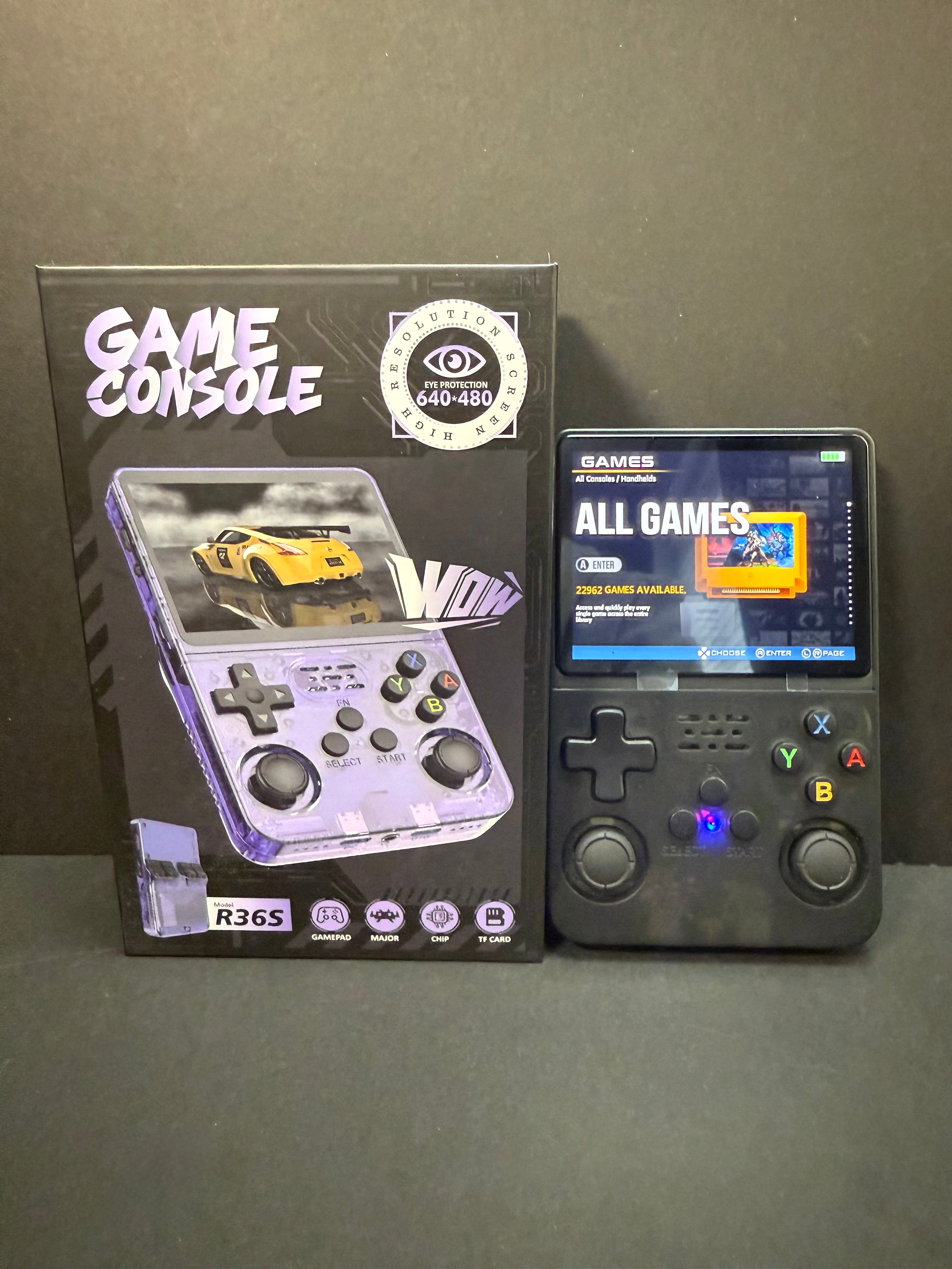 R36S Handheld Gaming Console 20,000+ Games 64GB Micro SD Card