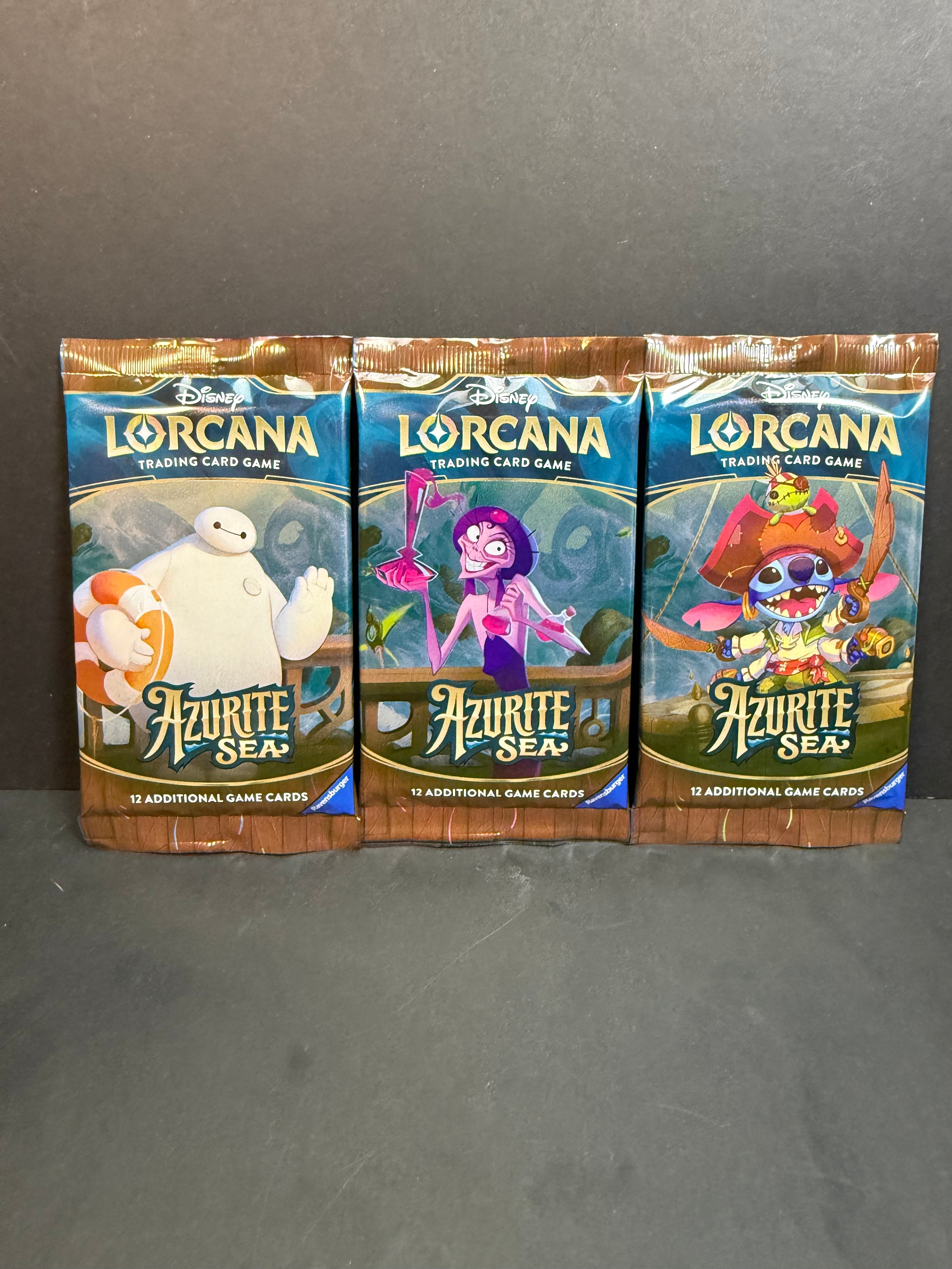 Disney Lorcana Azurite Sea Booster Pack (choose number of packs)