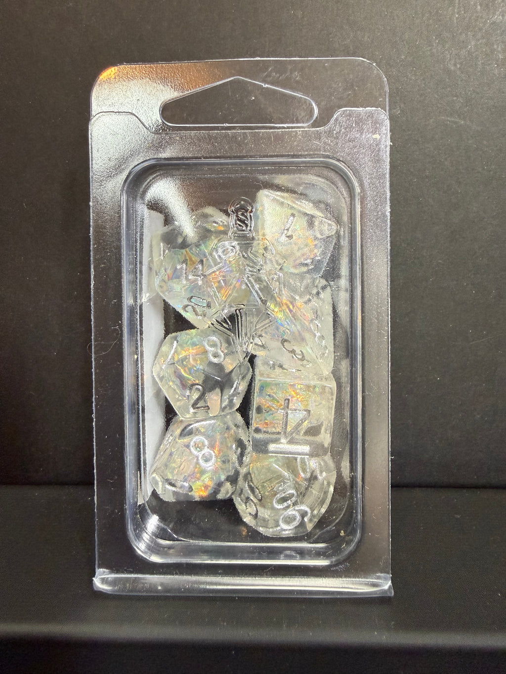 Fanroll 16mm Resin Poly Rainbow Frost Dice Set