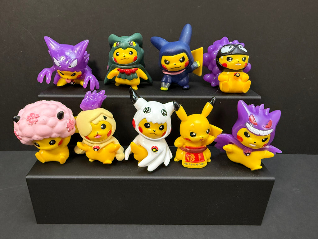 Pikachu cosplay Pokémon 9 figure collectible display set