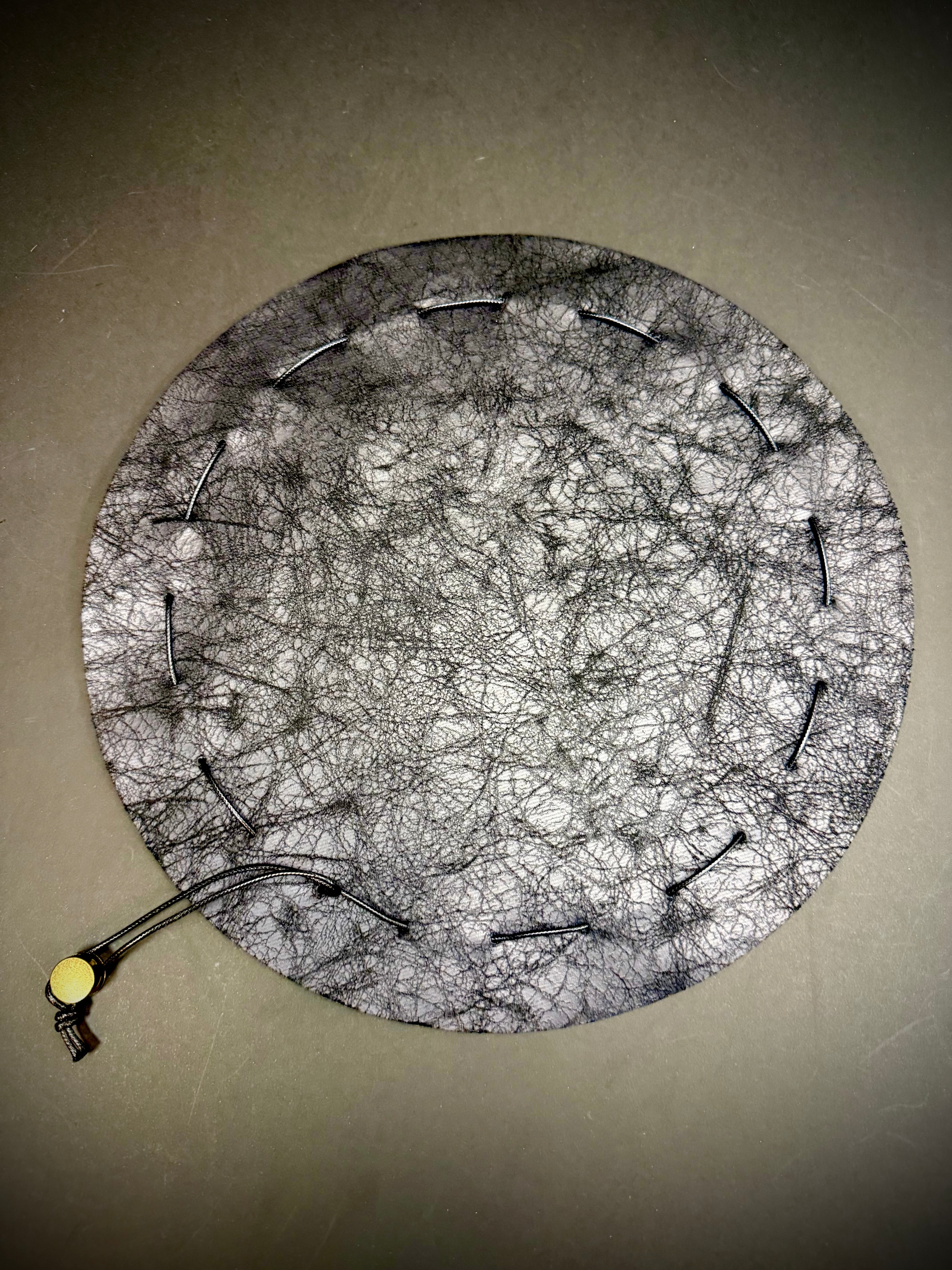 Midnight Lotus Faux Leather Dice Bag - Tray-Style