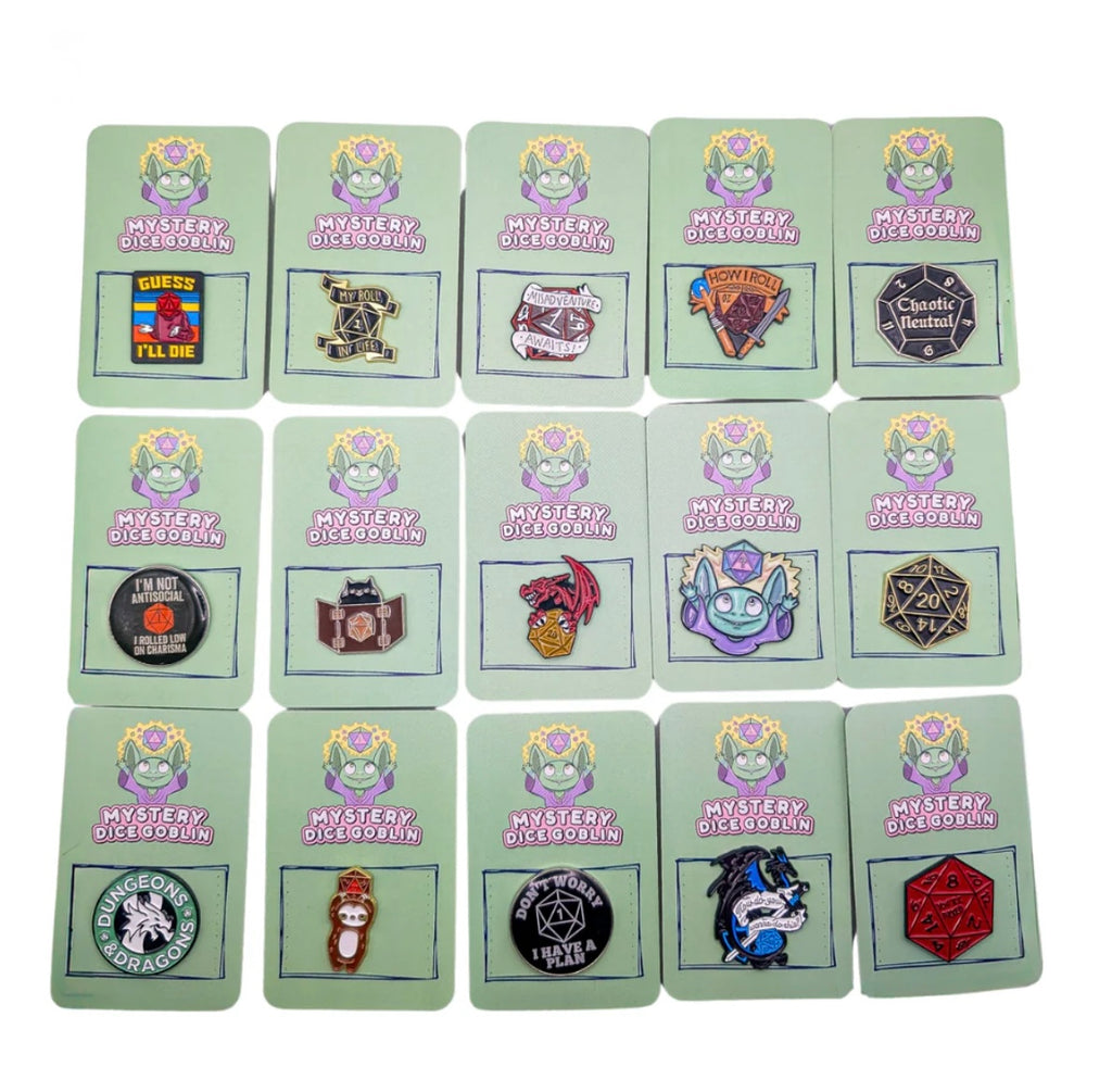 Mystery Miniature & Goblin Dice plus Pin Subscription Box