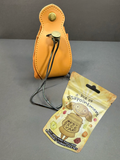 Mystery Goblin Dice of Disappointment & Brown Faux Leather Dice Bag Bundle