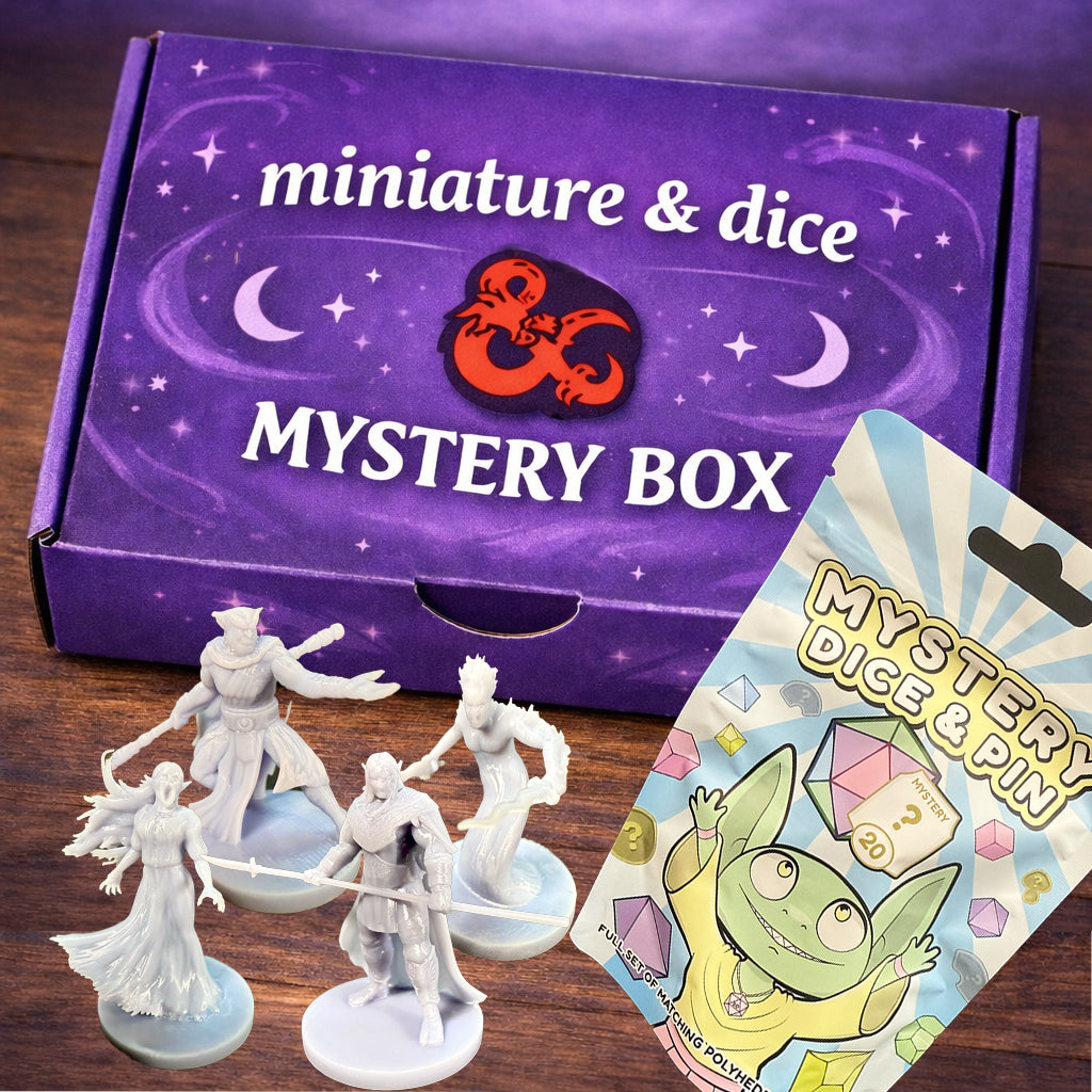 Mystery Miniature & Goblin Dice plus Pin Subscription Box