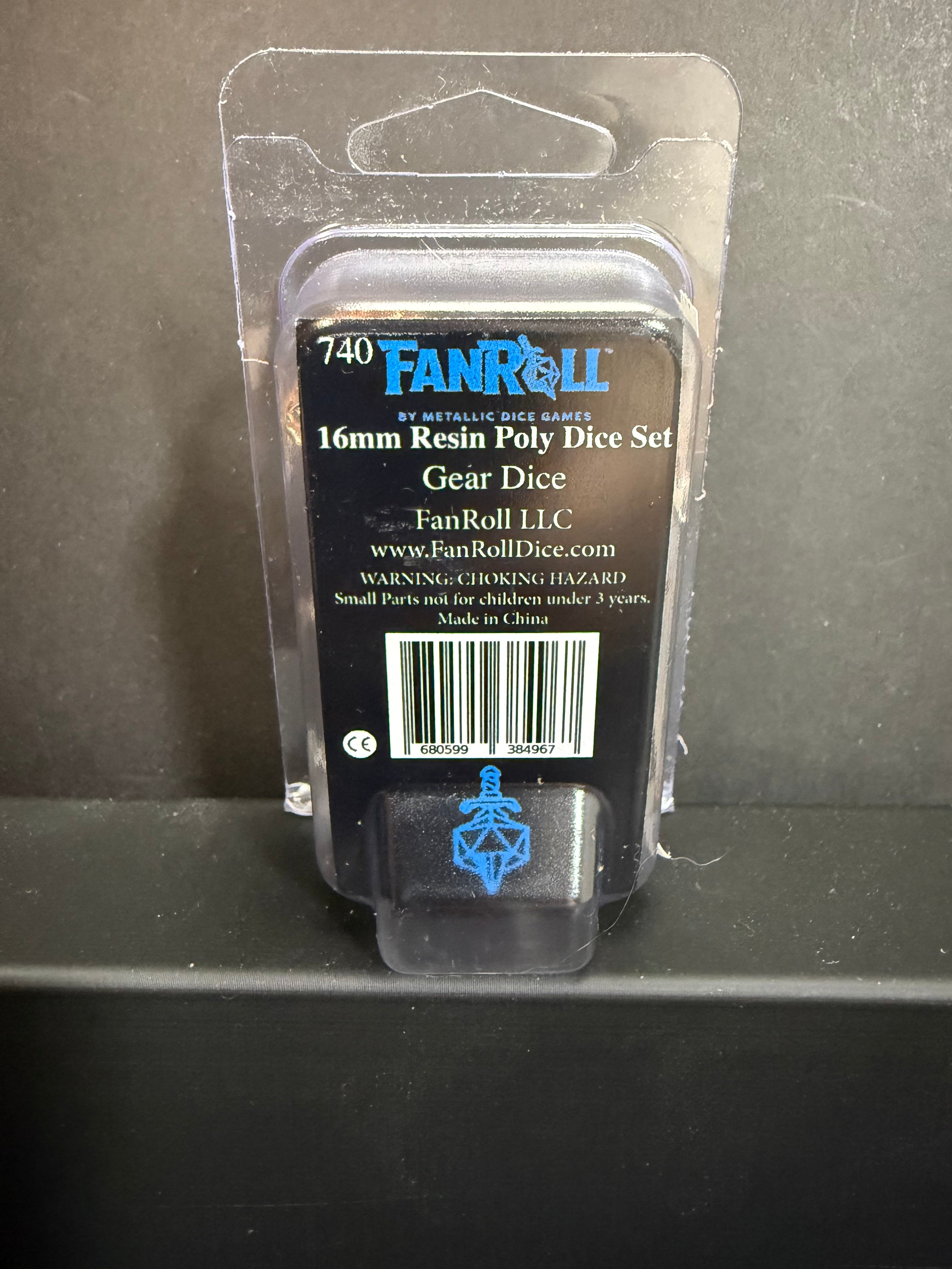 Fanroll 16mm Resin Poly Gear Dice Set