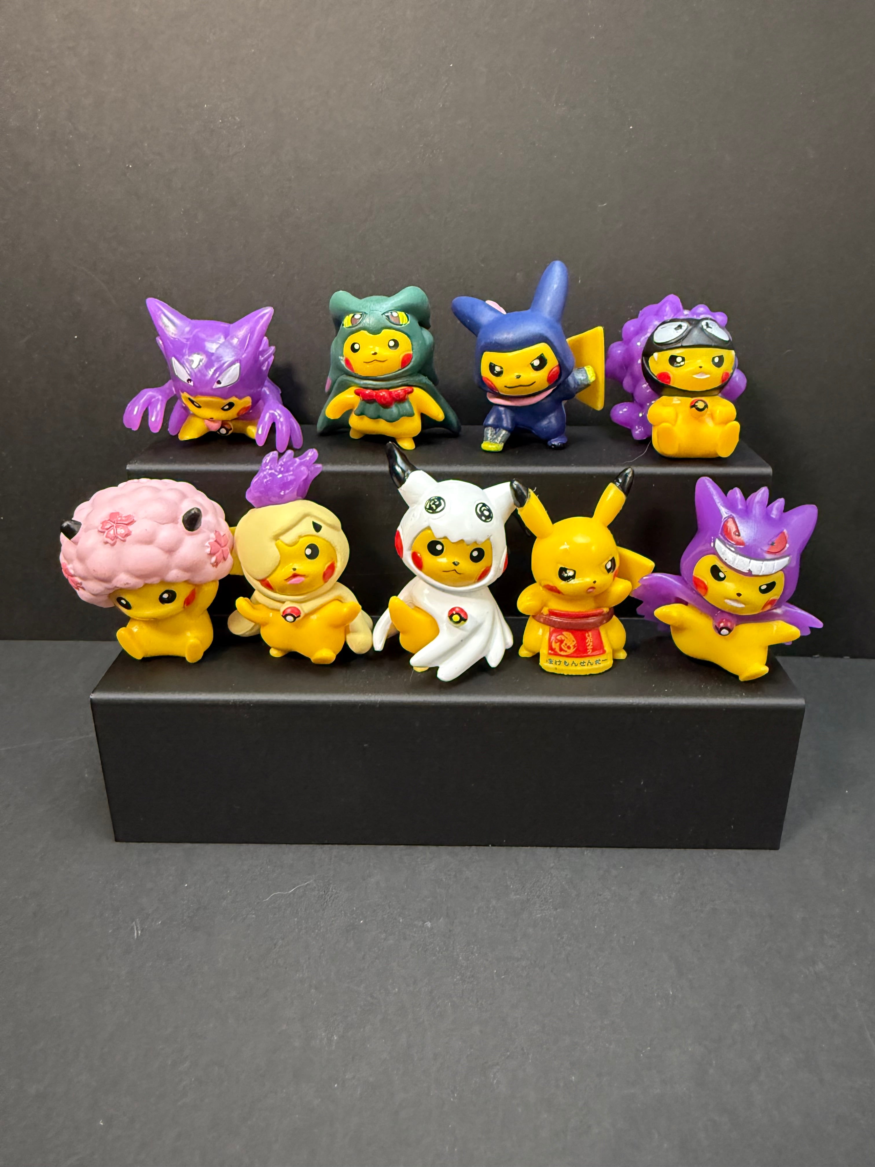 Pikachu cosplay Pokémon 9 figure collectible display set
