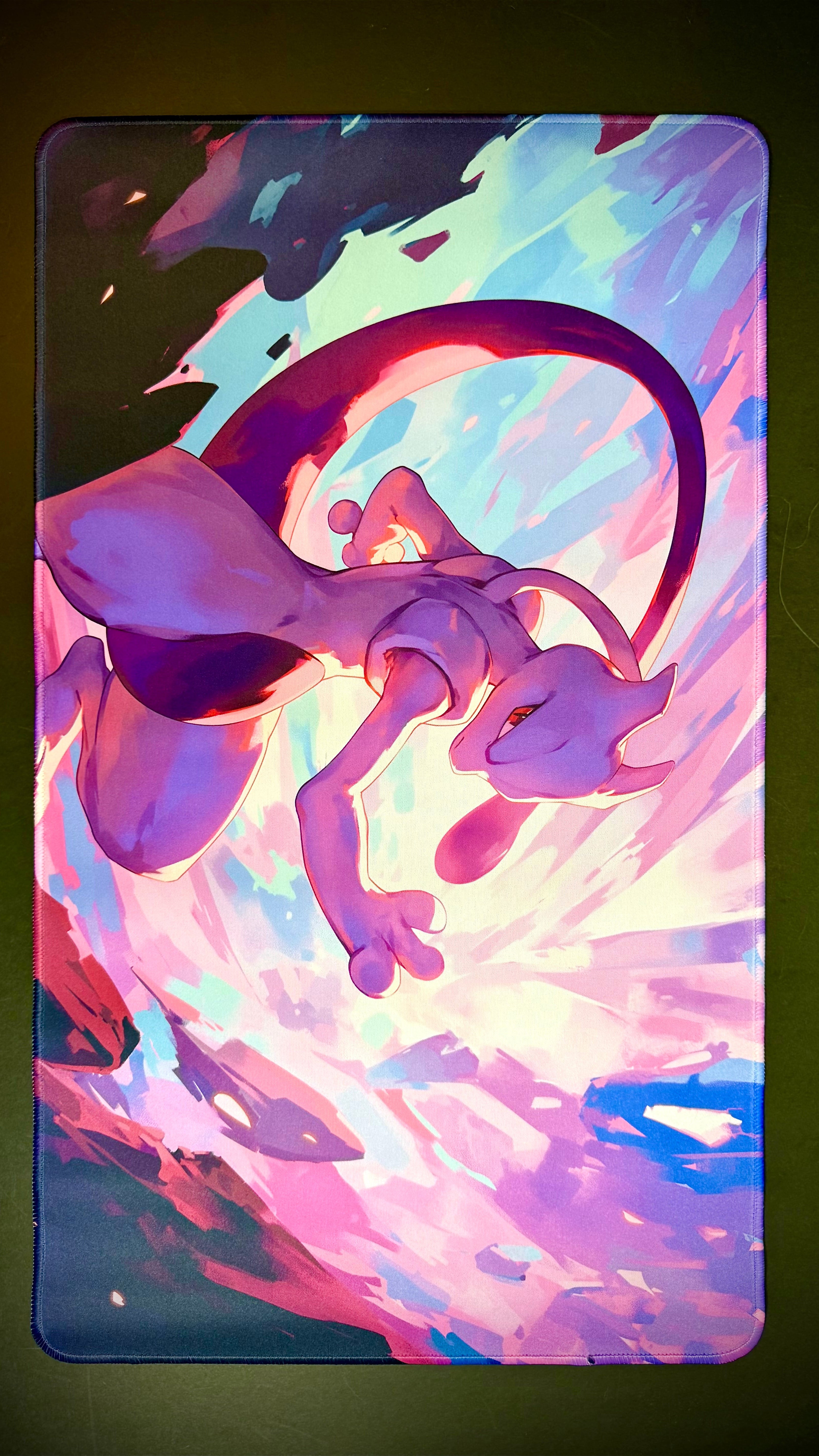 Pokemon Mewtwo Trading Card Play Mat | Keyboard & Mouse Mat