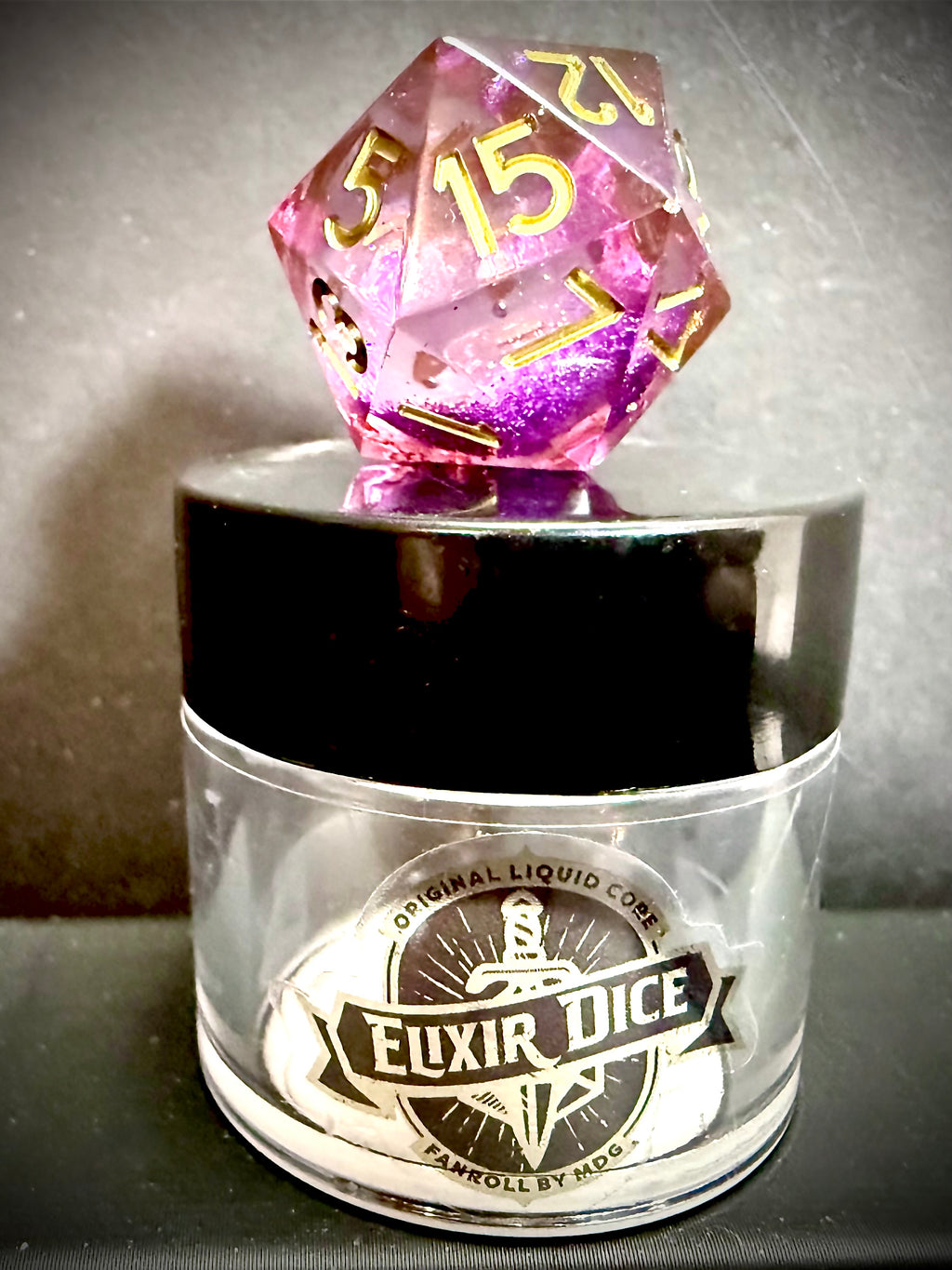 Fanroll Elixir Liquid Core D20 Dice: Aether Abstract
