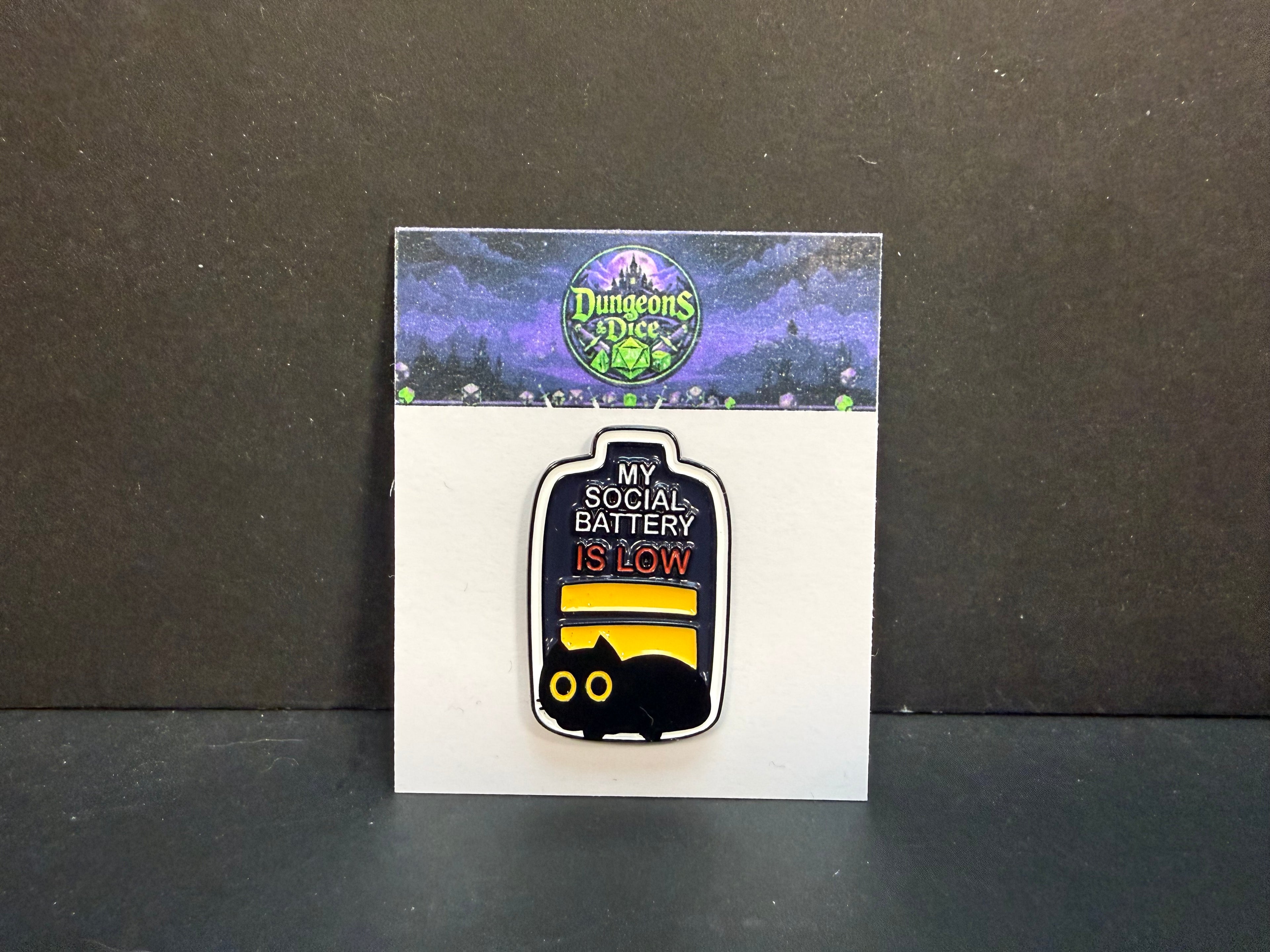 My Social Battery Is Low Pin Badge