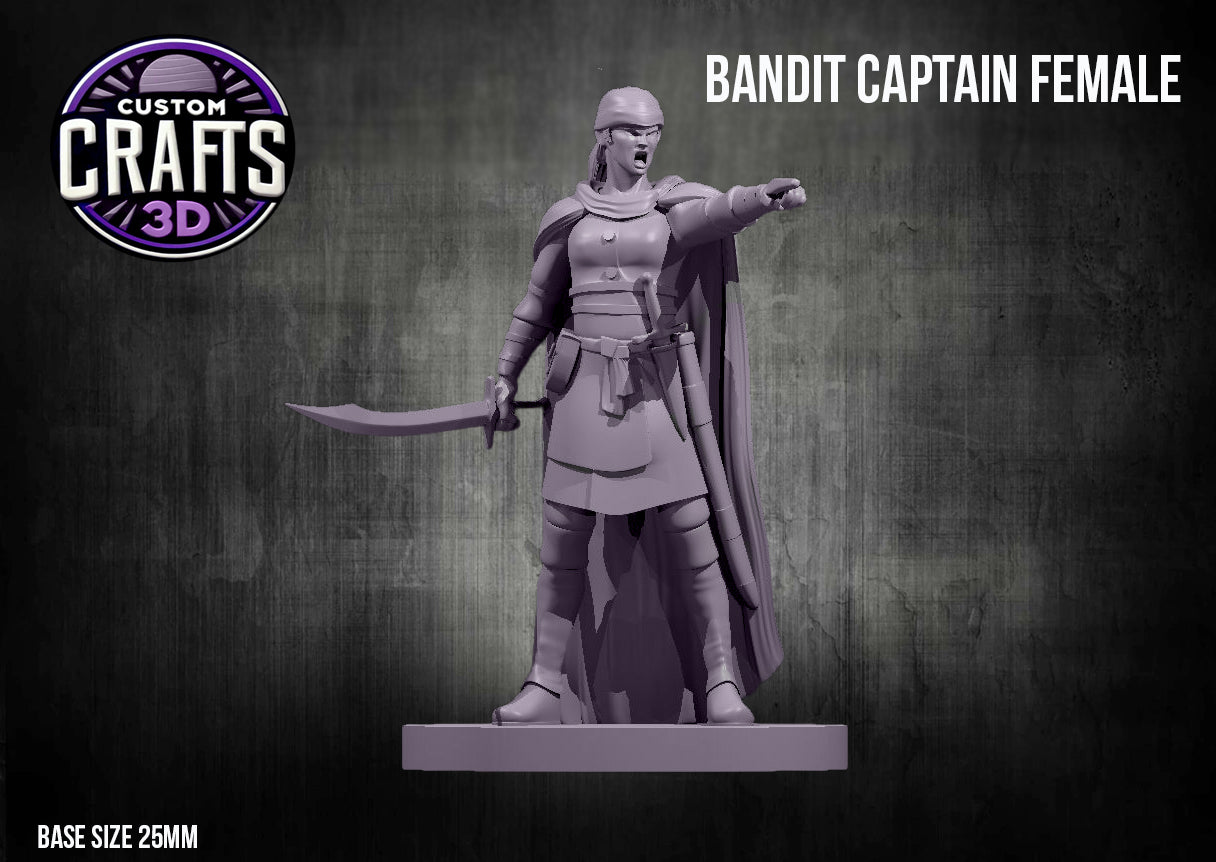 Bandit Captain Female 25mm Base