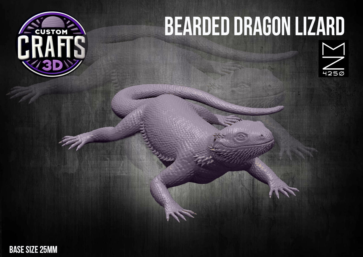 Bearded Dragon Lizard 25mm Base