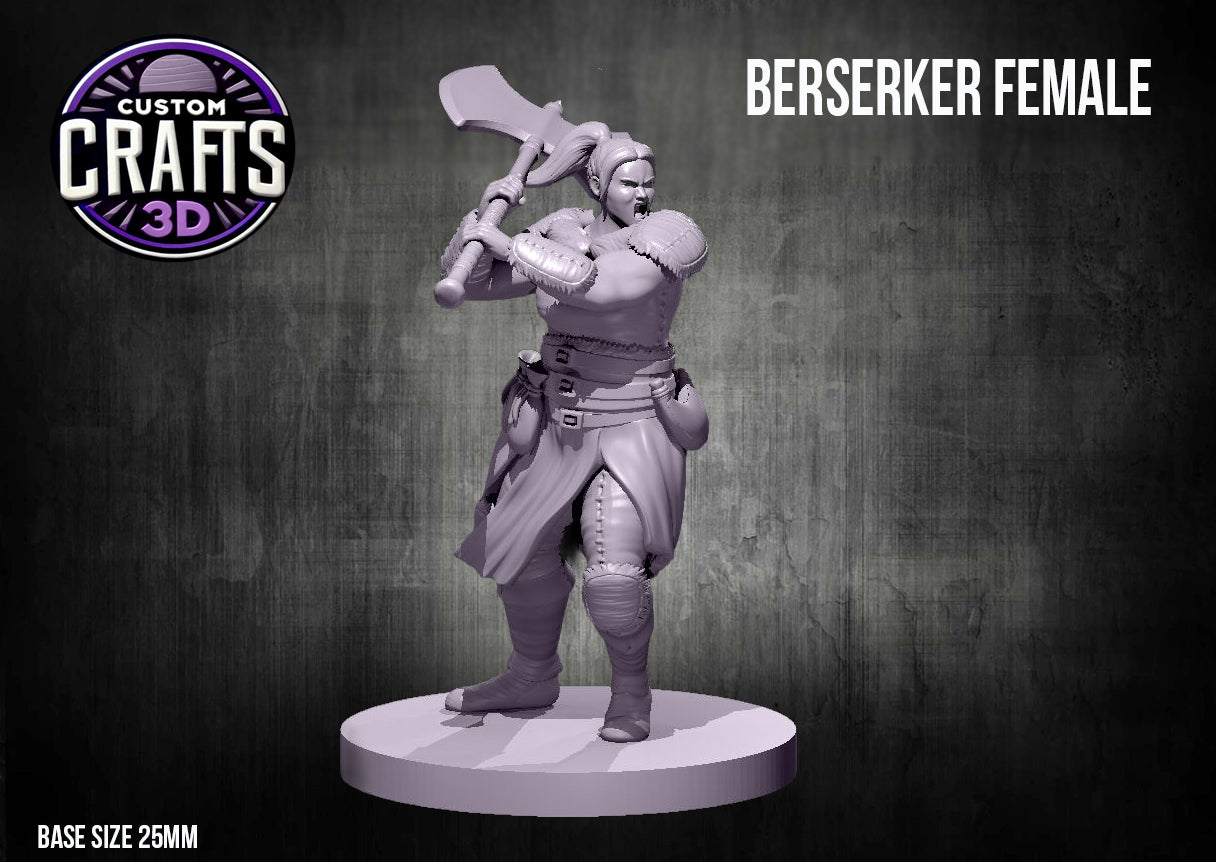 Berserker Female 25mm Base