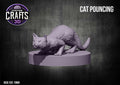 Cat Pouncing 15mm Base
