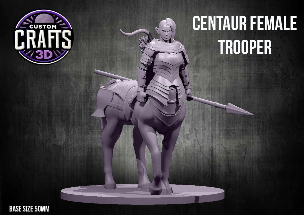 Centaur Female Trooper 50mm Base
