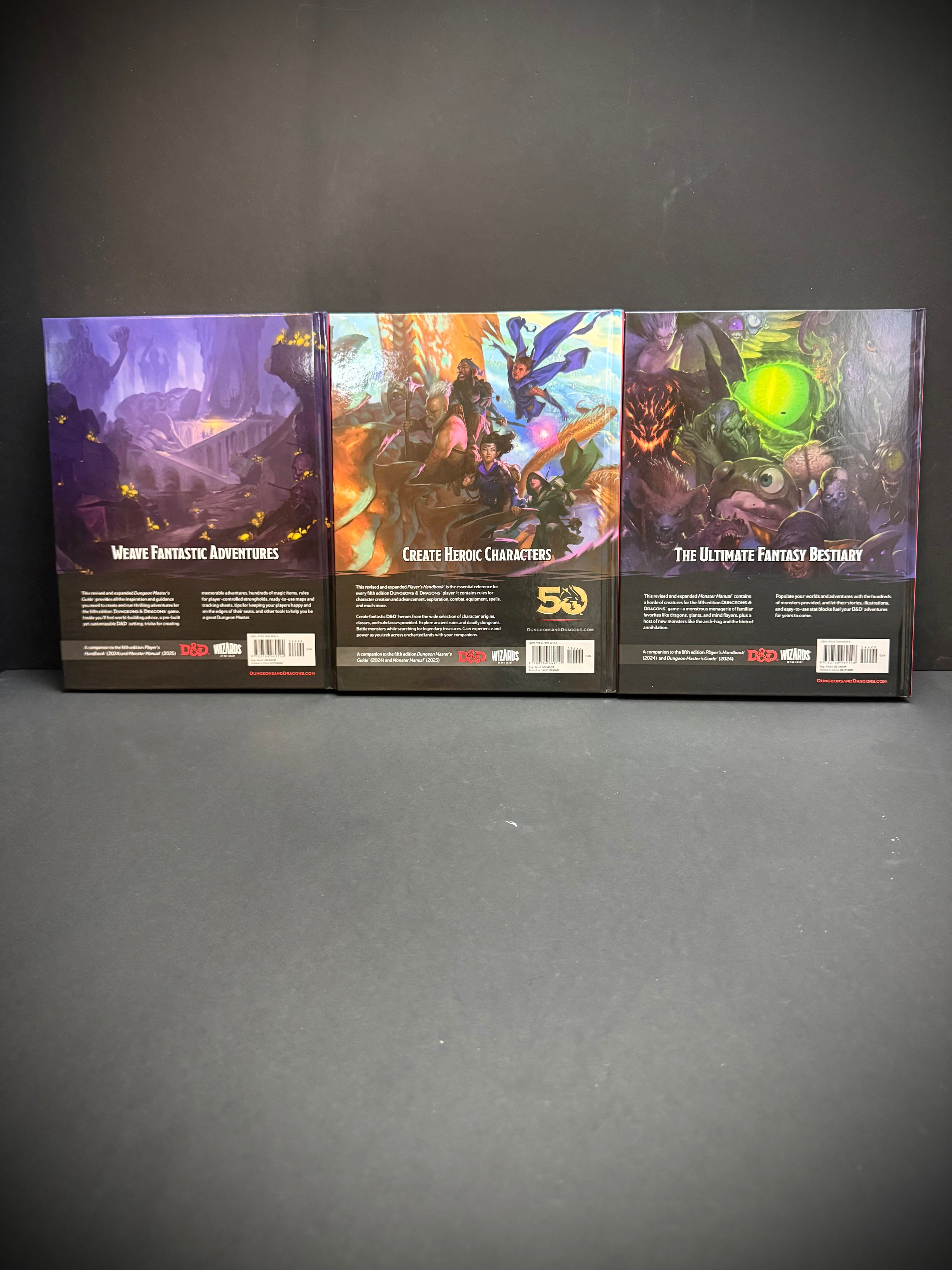 D&D Dungeon Master’s Guide, Player Handbook & Monster Manual 5e (2024/5)