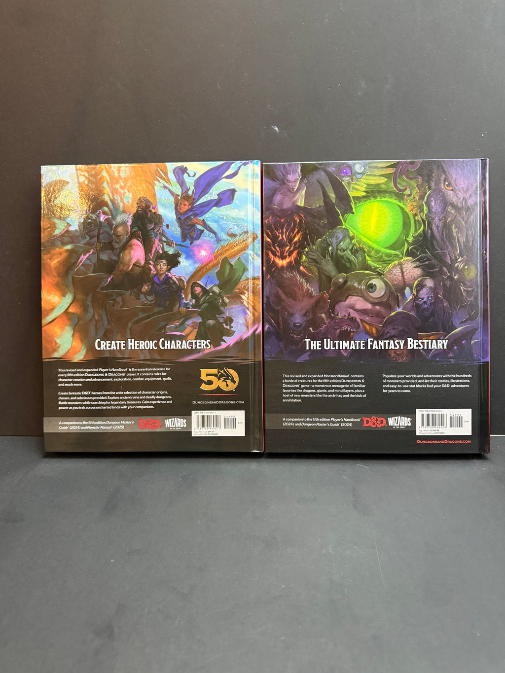 Dungeons and Dragons 5e Player’s Handbook & Monster Manual Hardback Bundle 2024