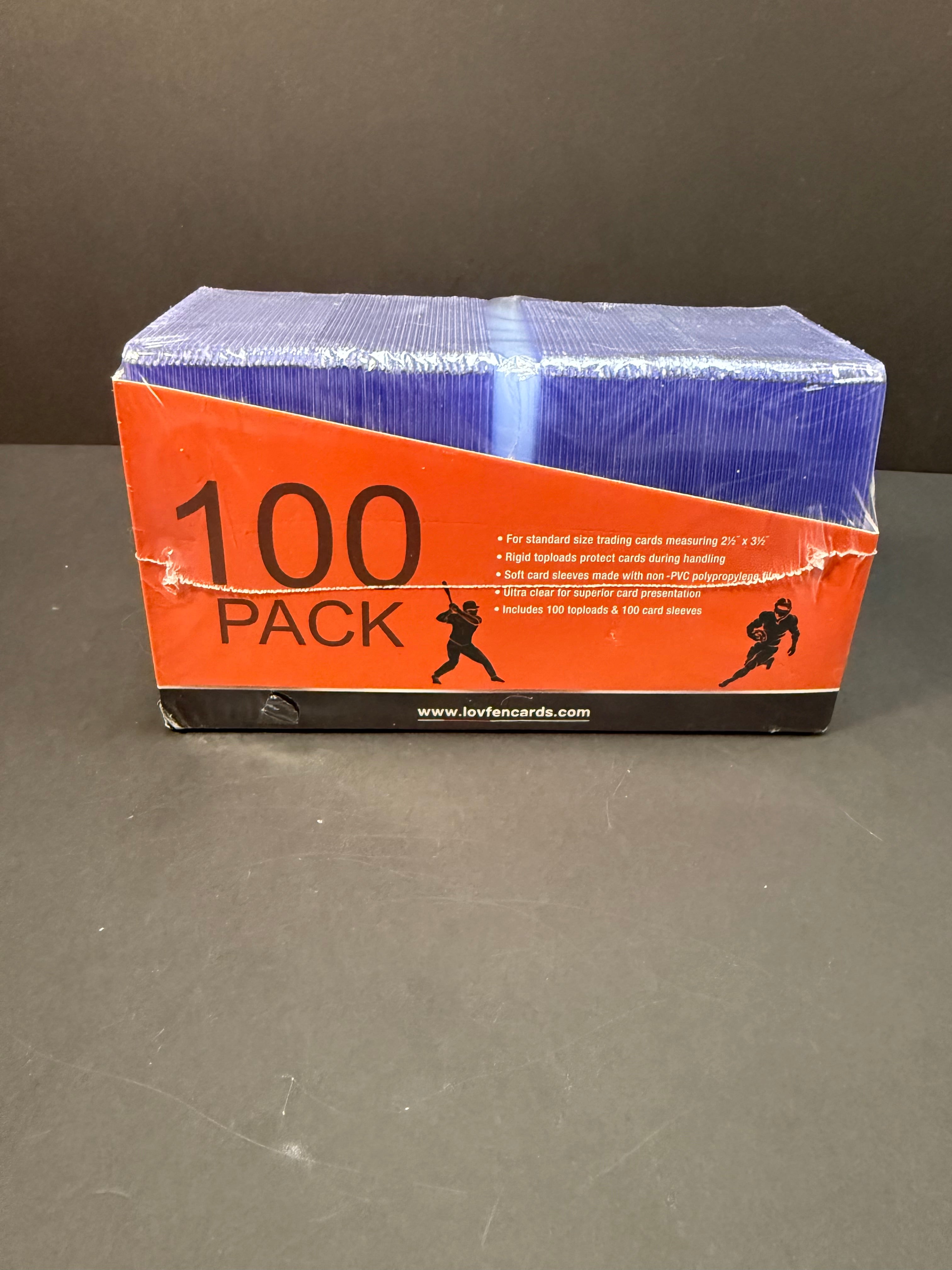 100 Lovfen 35 point Top Loader Protectors & 100 soft sleeves