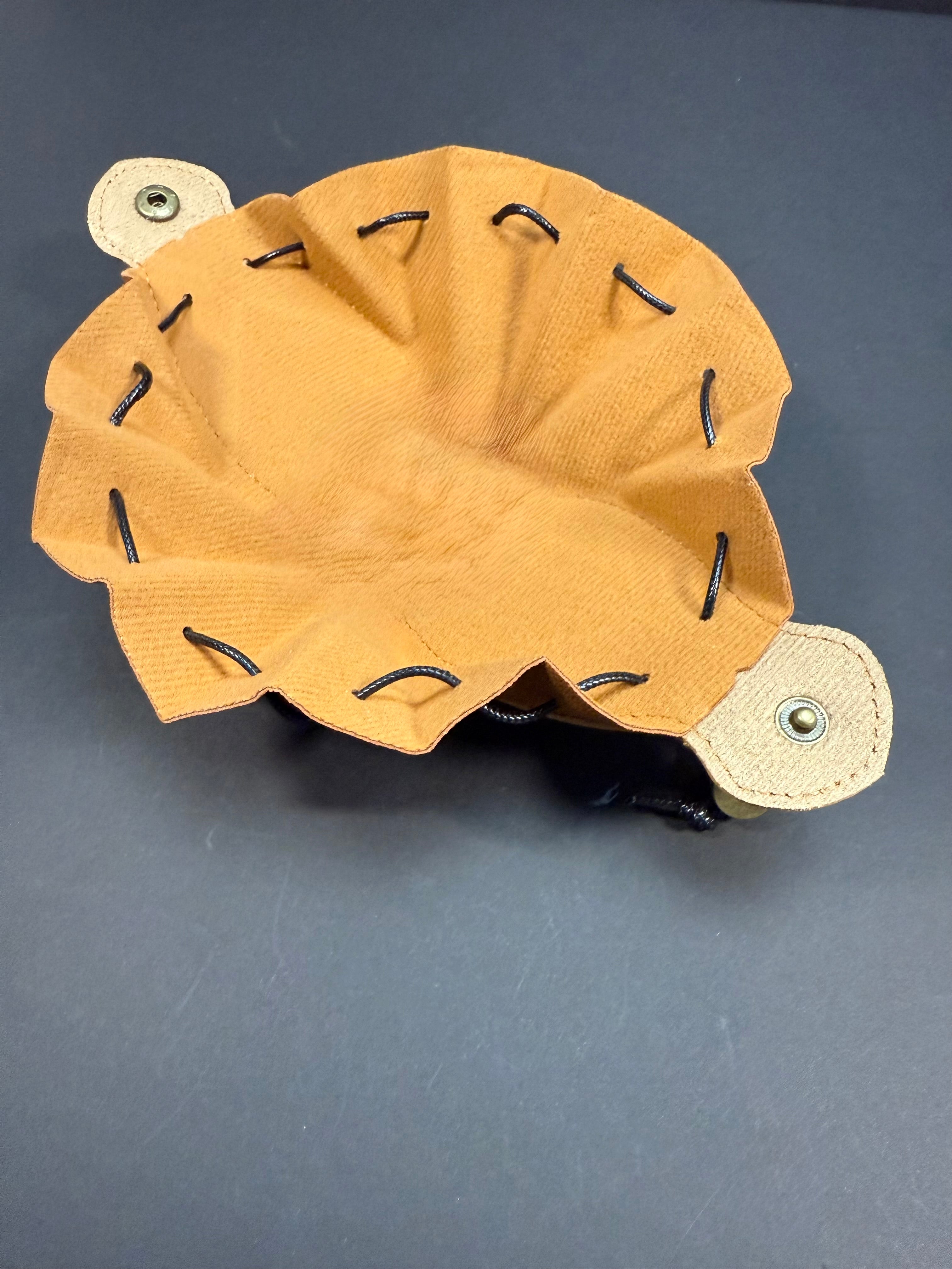 Mystery Goblin Dice & Brown Faux Leather Dice Bag Bundle