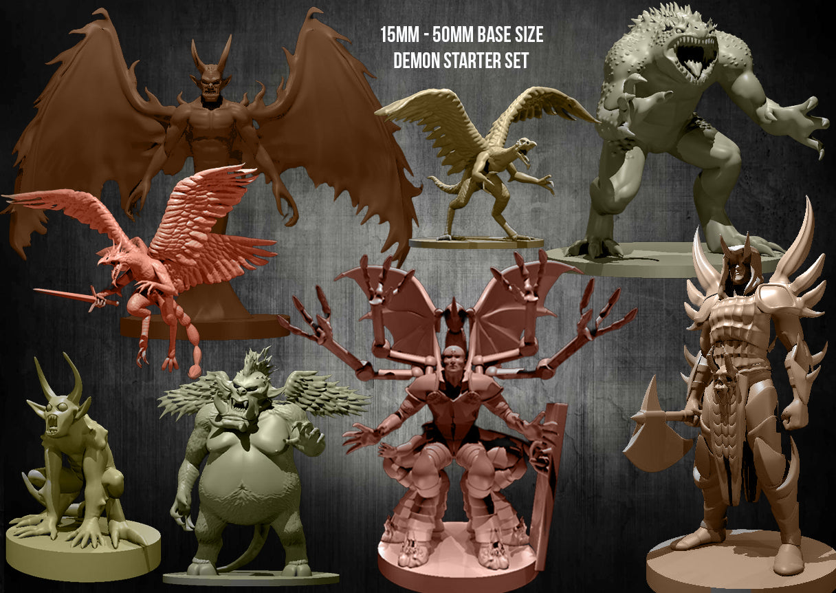 Demon Starter Set 15mm-50mm Bases