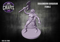 Dragonborn Barbarian Female 25mm Base