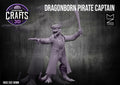 Dragonborn Pirate Captain 25mm Base