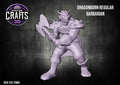 Dragonborn Regular Barbarian 25mm Base