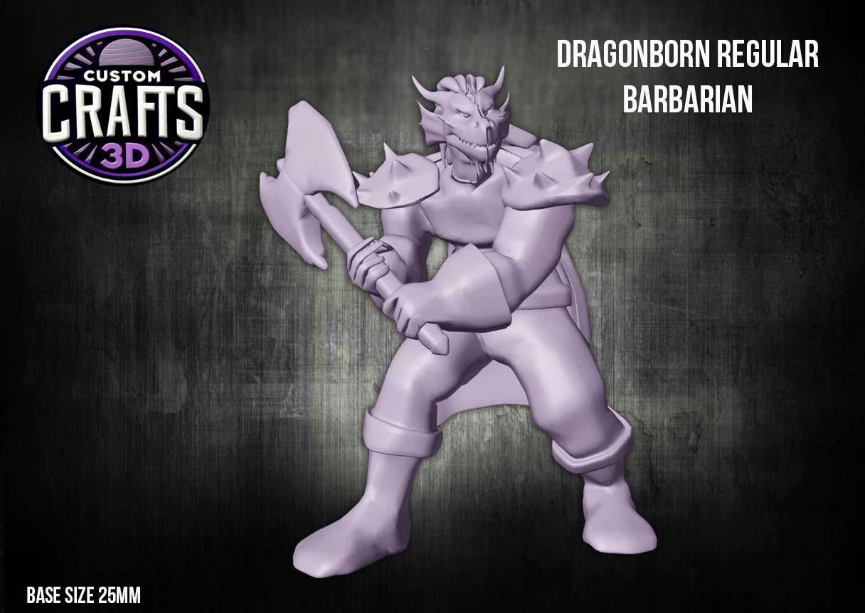 Dragonborn Regular Barbarian 25mm Base