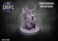 Dwarf Barbarian with big beard 25mm Base