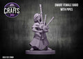 Dwarf Female Bard with Pipes 25mm Base