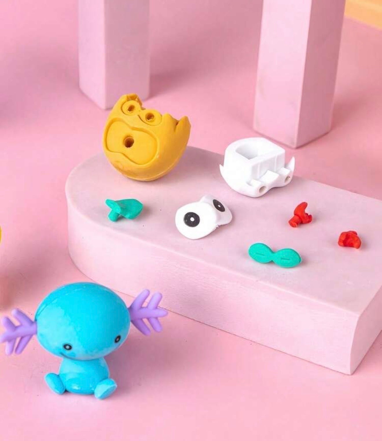 Pokémon Blind Bag Mini Erasers 3 Pack | Detach & Assemble