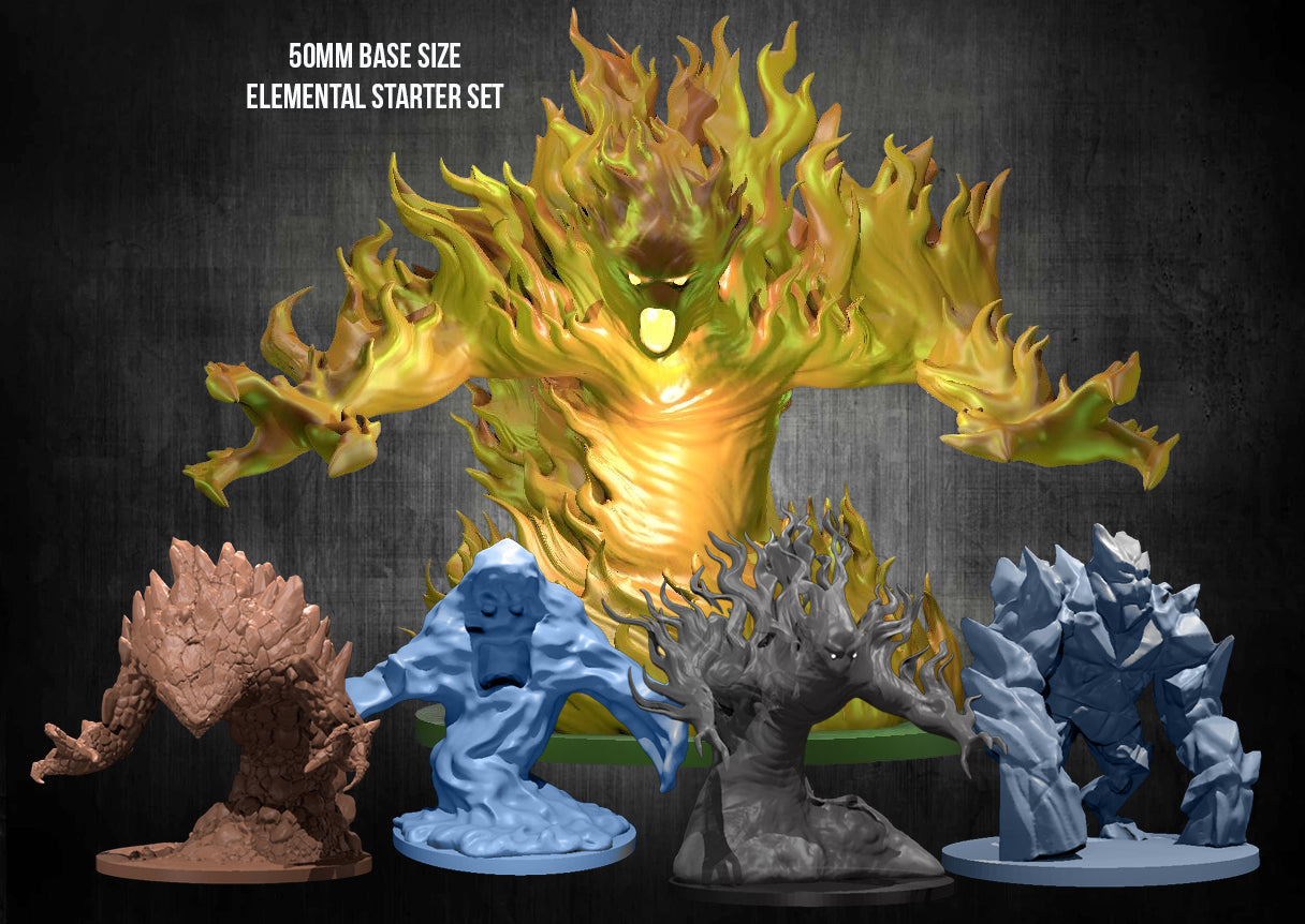 Elemental x 5 Starter Set 50mm Bases