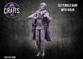 Elf Female Bard with Violin 25mm Base