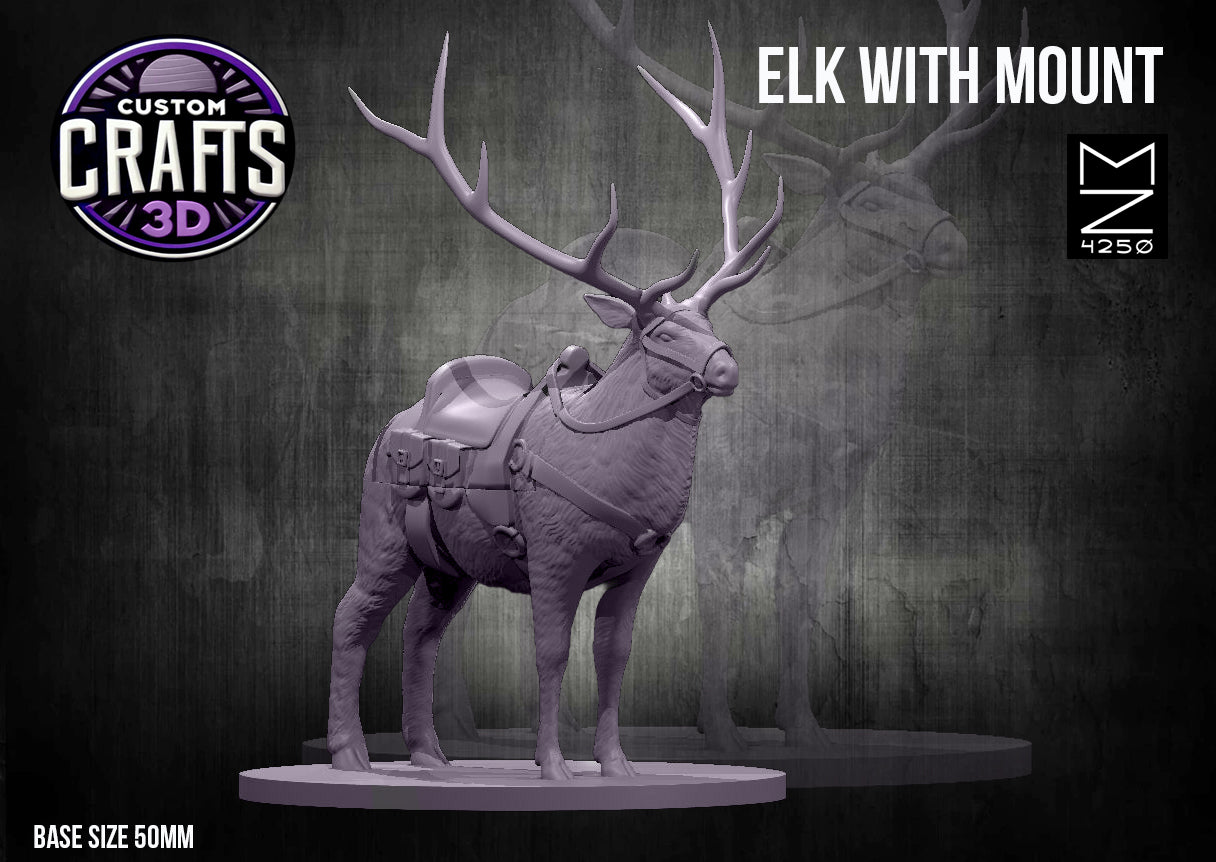 Elk with Mount 50mm Base