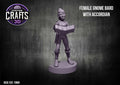 Gnome Bard Female with Accordian 15mm Base