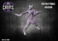 Kitsune Assassin Female 25mm Base