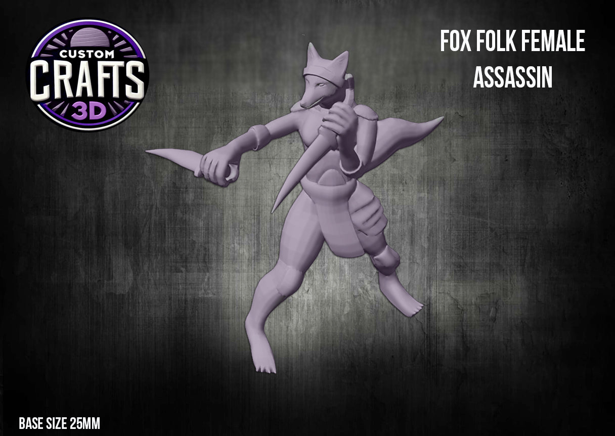 Kitsune Assassin Female 25mm Base