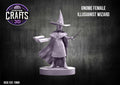 Gnome Female Illusionist Wizard 15mm Base