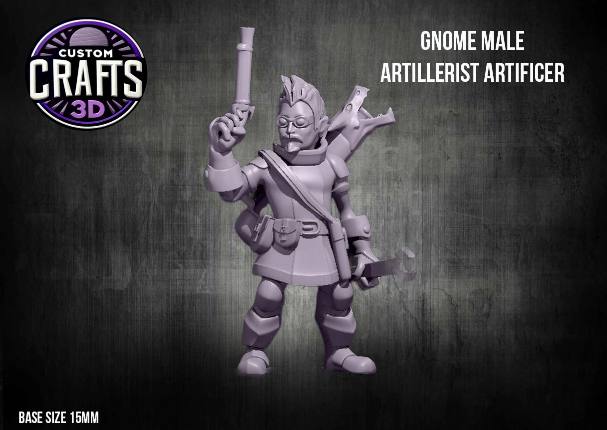 Gnome Male Artillerist Artificer 15mm Base