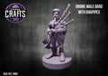 Gnome Male Bard with Bagpipes 15mm Base