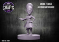Gnome Female Accountant Wizard 15mm Base