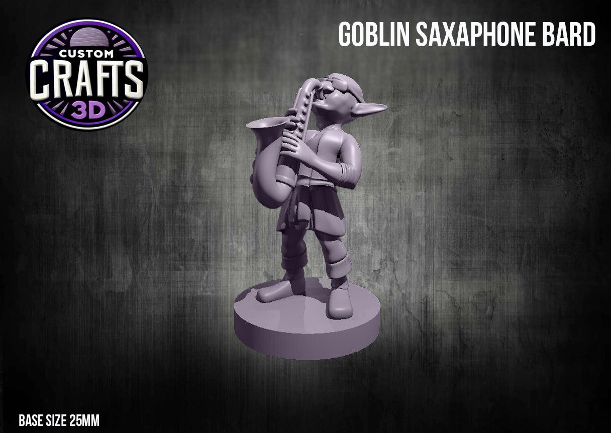 Goblin Saxophone Bard 25mm Base