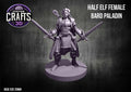 Half Elf Female Bard Paladin 25mm Base