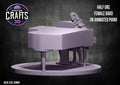 Half Orc Female Bard on Animated Piano 50mm Base
