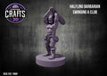 Halfling Barbarian Swinging a Club 15mm Base