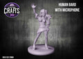 Human Female Bard with Microphone 25mm Base